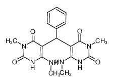 75444-92-7 spectrum, 5,5'-(phenylmethylene)bis(3-methyl-6-(methylamino)pyrimidine-2,4(1H,3H)-dione)