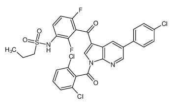 N-[3-[5-(4-chlorophenyl)-1-(2,6-dichlorobenzoyl)pyrrolo[2,3-b]pyridine-3-carbonyl]-2,4-difluorophenyl]propane-1-sulfonamide