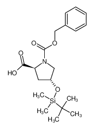 (2S,4R)-1-(benzyloxycarbonyl)-4-(tert-butyldimethylsilyloxy)pyrrolidine-2-carboxylic acid 81396-84-1