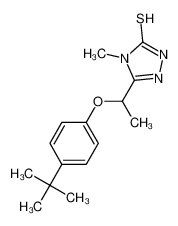 5-[1-(4-叔丁基苯氧基)乙基]-4-甲基-4H-1,2,4-噻唑-3-硫醇