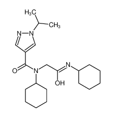 N-Cyclohexyl-N-[2-(cyclohexylamino)-2-oxoethyl]-1-isopropyl-1H-py razole-4-carboxamide