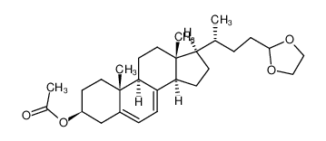 118488-66-7 (3S,9S,10R,13R,14R,17R)-17-((R)-4-(1,3-dioxolan-2-yl)butan-2-yl)-10,13-dimethyl-2,3,4,9,10,11,12,13,14,15,16,17-dodecahydro-1H-cyclopenta[a]phenanthren-3-yl acetate