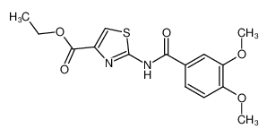 2-[N-(3,4-dimethoxybenzoyl)amino]-4-(ethoxycarbonyl)-1,3-thiazole 185105-95-7