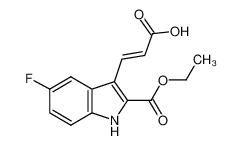 3-(2-ethoxycarbonyl-5-fluoro-1H-indol-3-yl)prop-2-enoic acid 885273-65-4