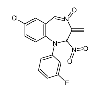 7-chloro-1-(3-fluorophenyl)-3-methylidene-2-nitro-4-oxido-2H-1,4-benzodiazepin-4-ium 60656-76-0