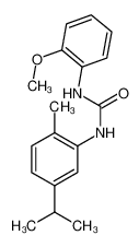 1-(2-methoxyphenyl)-3-(2-methyl-5-propan-2-ylphenyl)urea 6341-37-3