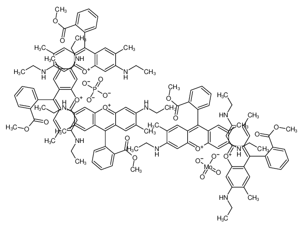 dioxido(dioxo)molybdenum,ethyl-[6-(ethylamino)-9-(2-methoxycarbonylphenyl)-2,7-dimethylxanthen-3-ylidene]azanium,phosphate 68310-07-6