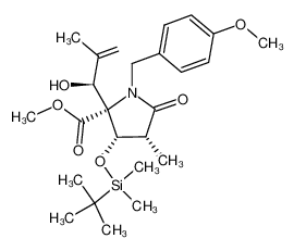 212772-63-9 methyl (2R,3S,4R)-3-((tert-butyldimethylsilyl)oxy)-2-((S)-1-hydroxy-2-methylallyl)-1-(4-methoxybenzyl)-4-methyl-5-oxopyrrolidine-2-carboxylate