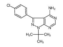 1-tert-butyl-3-(4-chlorophenyl)pyrazolo[3,4-d]pyrimidin-4-amine 172889-27-9