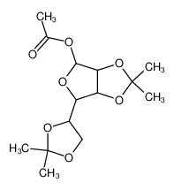 [6-(2,2-dimethyl-1,3-dioxolan-4-yl)-2,2-dimethyl-3a,4,6,6a-tetrahydrofuro[3,4-d][1,3]dioxol-4-yl] acetate 14440-57-4