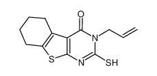 3-prop-2-enyl-2-sulfanylidene-5,6,7,8-tetrahydro-1H-[1]benzothiolo[2,3-d]pyrimidin-4-one 42062-91-9