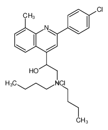 1-[2-(4-chlorophenyl)-8-methylquinolin-4-yl]-2-(dibutylamino)ethanol,hydrochloride