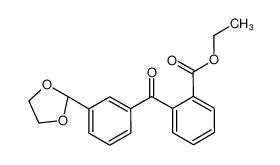 乙基2-[3-(1,3-二氧戊环-2-基)苯甲酰基]苯甲酸酯