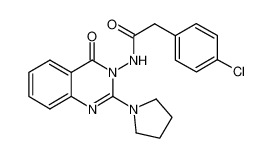 2-(4-chlorophenyl)-N-(4-oxo-2-pyrrolidin-1-yl-4H-quinazolin-3-yl)acetamide 1086684-57-2