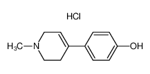 4-(1-methyl-1,2,3,6-tetrahydropyridin-4-yl)phenol hydrochloride(SALTDATA: HCl) 5233-54-5