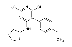 6-chloro-N-cyclopentyl-5-(4-ethylphenyl)-2-methylpyrimidin-4-amine 917895-70-6