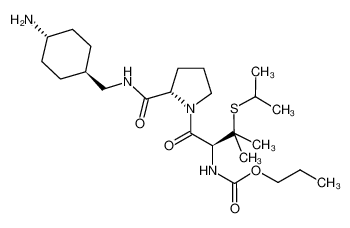 propyl N-[1-[(2S)-2-[(4-aminocyclohexyl)methylcarbamoyl]pyrrolidin-1-yl]-3-methyl-1-oxo-3-propan-2-ylsulfanylbutan-2-yl]carbamate 187602-11-5