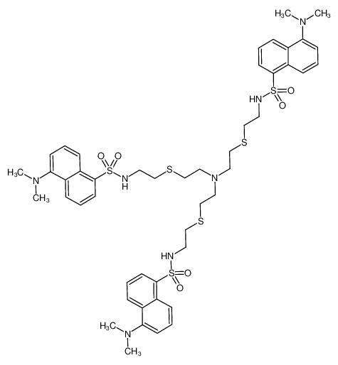 N,N',N''-(((nitrilotris(ethane-2,1-diyl))tris(sulfanediyl))tris(ethane-2,1-diyl))tris(5-(dimethylamino)naphthalene-1-sulfonamide) 1350343-28-0