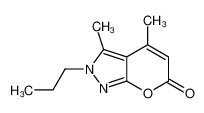 88550-03-2 3,4-dimethyl-2-propylpyrano[2,3-c]pyrazol-6-one