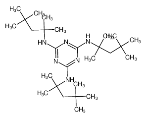 2-N,4-N,6-N-tris(2,4,4-trimethylpentan-2-yl)-1,3,5-triazine-2,4,6-triamine 21840-38-0