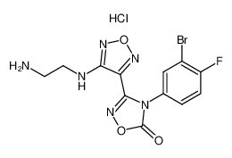 3-{4-[(2-aminoethyl)amino]-1,2,5-oxadiazol-3-yl}-4-(3-bromo-4-fluorophenyl)-1,2,4-oxadiazol-5(4H)-one hydrochloride