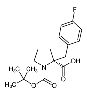 (2S)-2-[(4-fluorophenyl)methyl]-1-[(2-methylpropan-2-yl)oxycarbonyl]pyrrolidine-2-carboxylic acid 706806-65-7