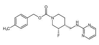 (3S,4R)-4-methylbenzyl 3-fluoro-4-[(pyrimidin-2-ylamino)methyl]piperidine-1-carboxylate 808732-98-1