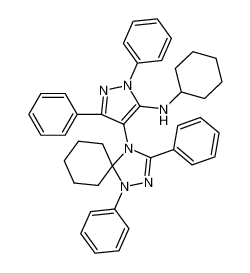 159658-31-8 Cyclohexyl-[4-(1,3-diphenyl-1,2,4-triaza-spiro[4.5]dec-2-en-4-yl)-2,5-diphenyl-2H-pyrazol-3-yl]-amine