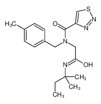 N-(4-Methylbenzyl)-N-{2-[(2-methyl-2-butanyl)amino]-2-oxoethyl}-1 ,2,3-thiadiazole-4-carboxamide