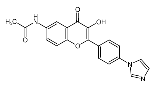 2-[(4-imidazol-1-yl)-phenyl]-3-hydroxy-6-acetamido-4H-1-benzopyran-4-one 1187016-36-9