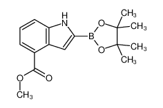 Methyl 2-(4,4,5,5-tetramethyl-1,3,2-dioxaborolan-2-yl)-1H-indole-4-carboxylate 1072811-67-6