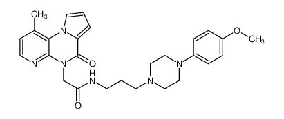 N-(3-(4-(4-methoxyphenyl)piperazin-1-yl)propyl)-2-(1-methyl-6-oxopyrido[2,3-e]pyrrolo[1,2-a]pyrazin-5(6H)-yl)acetamide 1355244-02-8