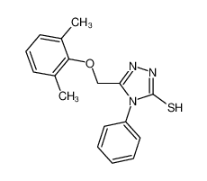 3-[(2,6-dimethylphenoxy)methyl]-4-phenyl-1H-1,2,4-triazole-5-thione 64013-53-2