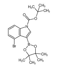 tert-Butyl 4-bromo-3-(4,4,5,5-tetramethyl-1,3,2-dioxaborolan-2-yl)-1H-indole-1-carboxylate 1256360-01-6