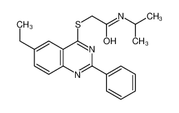 2-[(6-Ethyl-2-phenyl-4-quinazolinyl)sulfanyl]-N-isopropylacetamid e 606134-60-5