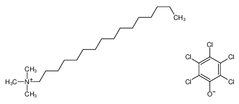 hexadecyl(trimethyl)azanium,2,3,4,5,6-pentachlorophenolate 87-76-3