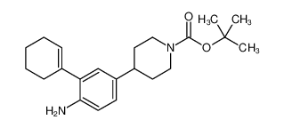 1-Piperidinecarboxylic acid, 4-[4-amino-3-(1-cyclohexen-1-yl)phenyl]-, 1,1-dimethylethyl ester 885693-01-6