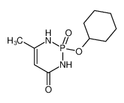 2-cyclohexyloxy-6-methyl-2-oxo-1,3-dihydro-1,3,2λ<sup>5</sup>-diazaphosphinin-4-one 54559-69-2