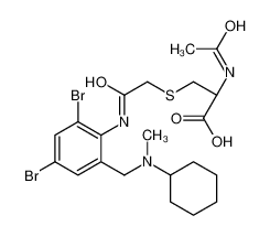 97290-48-7 structure, C21H29Br2N3O4S