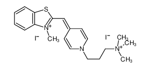 trimethyl-[3-[4-[(Z)-(3-methyl-1,3-benzothiazol-2-ylidene)methyl]pyridin-1-ium-1-yl]propyl]azanium,diiodide 157199-57-0