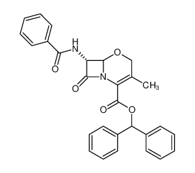(6R-反式)-7-(苯甲酰基氨基)-3-甲基-8-氧代-5-氧杂-1-氮杂双环[4.2.0]辛-2-烯-2-羧酸二苯甲酯