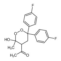 133216-68-9 4-acetyl-6,6-bis(4-fluorophenyl)-3-methyl-1,2-dioxan-3-ol