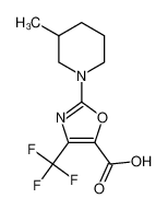 2-(3-methylpiperidin-1-yl)-4-trifluoromethyloxazole-5-carboxylic Acid 1227934-77-1