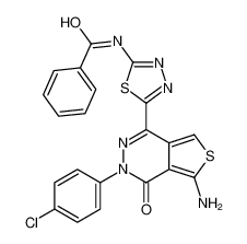 N-{5-[5-Amino-3-(4-chlorophenyl)-4-oxo-3,4-dihydrothieno[3,4-d]py ridazin-1-yl]-1,3,4-thiadiazol-2-yl}benzamide 337473-12-8