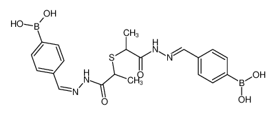 [4-[(E)-[2-[1-[(2E)-2-[(4-boronophenyl)methylidene]hydrazinyl]-1-oxopropan-2-yl]sulfanylpropanoylhydrazinylidene]methyl]phenyl]boronic acid 6949-30-0