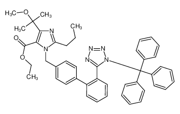 ethyl-4-(1-methoxy-1-methylethyl)-2-propyl-1-{4-(2-trityltetrazol-5-yl)phenyl}phenylmethylimidazole-5-carboxylate 1039762-39-4