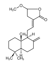 (3E)-5-Methoxy-3-{2-[(1S,4aS,8aS)-5,5,8a-trimethyl-2-methylenedec ahydro-1-naphthalenyl]ethylidene}dihydro-2(3H)-furanone 157528-81-9