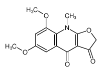 97338-76-6 spectrum, 3-hydroxy-6,8-dimethoxy-9-methyl-9H-furo[2,3-b]quinolin-4-one