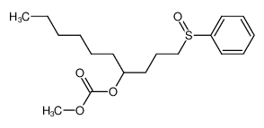 Carbonic acid 1-(3-benzenesulfinyl-propyl)-heptyl ester methyl ester 100591-62-6