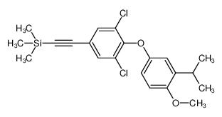 2-[3,5-dichloro-4-(4-methoxy-3-propan-2-ylphenoxy)phenyl]ethynyl-trimethylsilane 525575-59-1